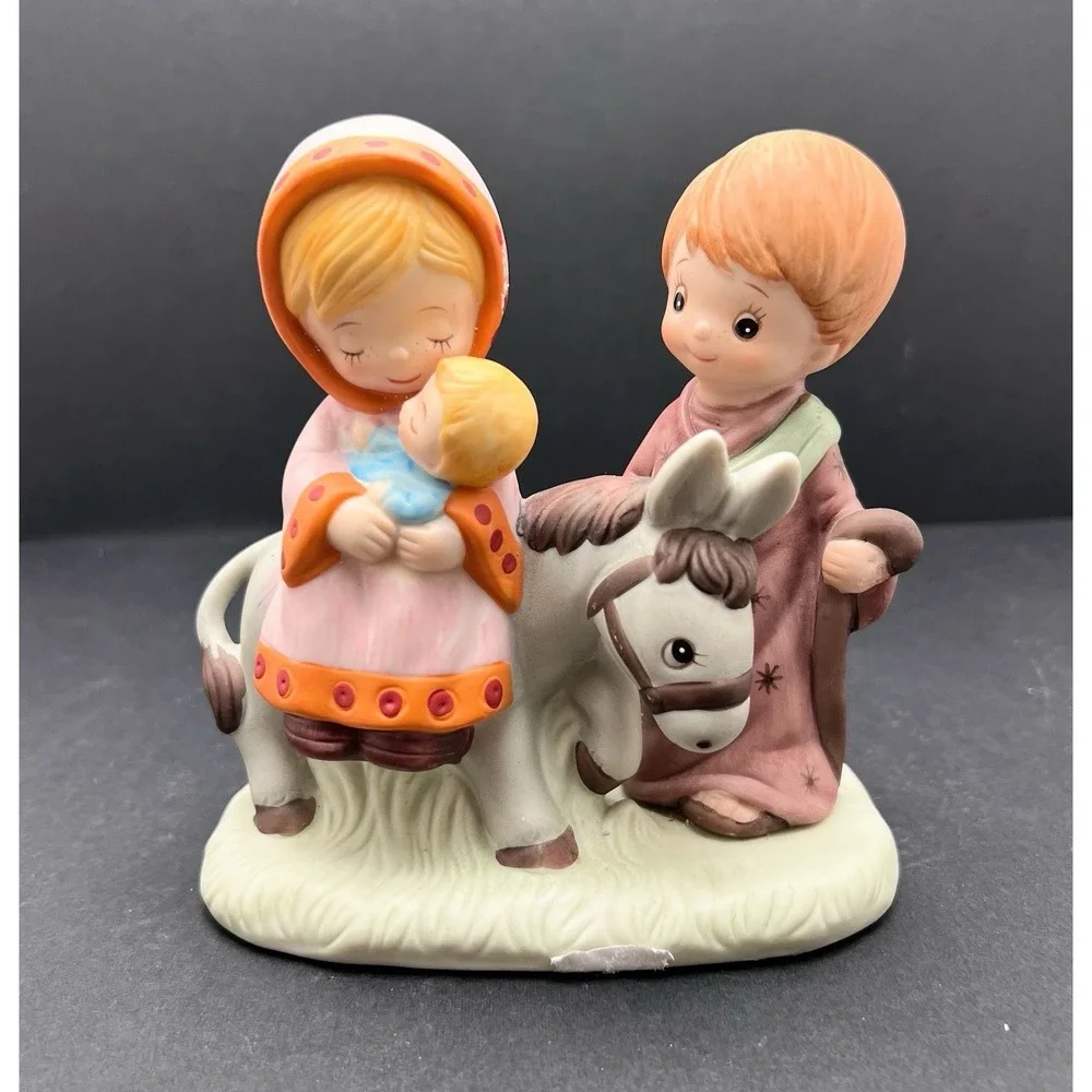 HOMCO Christmas Décor Mary Joseph & Baby Jesus‎ Figurine 5608 Vintage